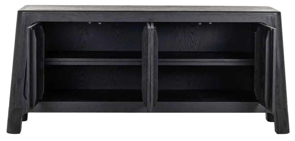 Product photograph of Baccarat Black Oak 4 Door Sideboard - 200cm from Choice Furniture Superstore.
