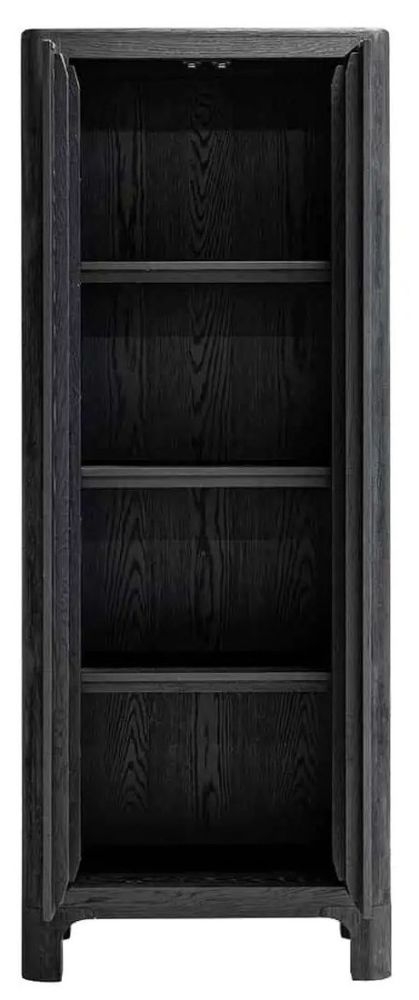 Product photograph of Baccarat Black Oak 2 Door Hall Cabinet from Choice Furniture Superstore.