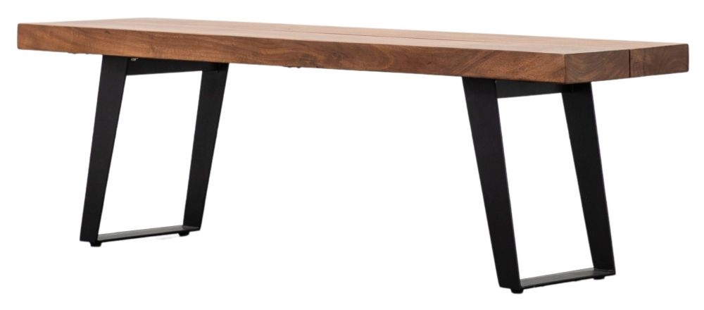 Product photograph of Newington Natural Acacia 140cm Dining Bench from Choice Furniture Superstore.