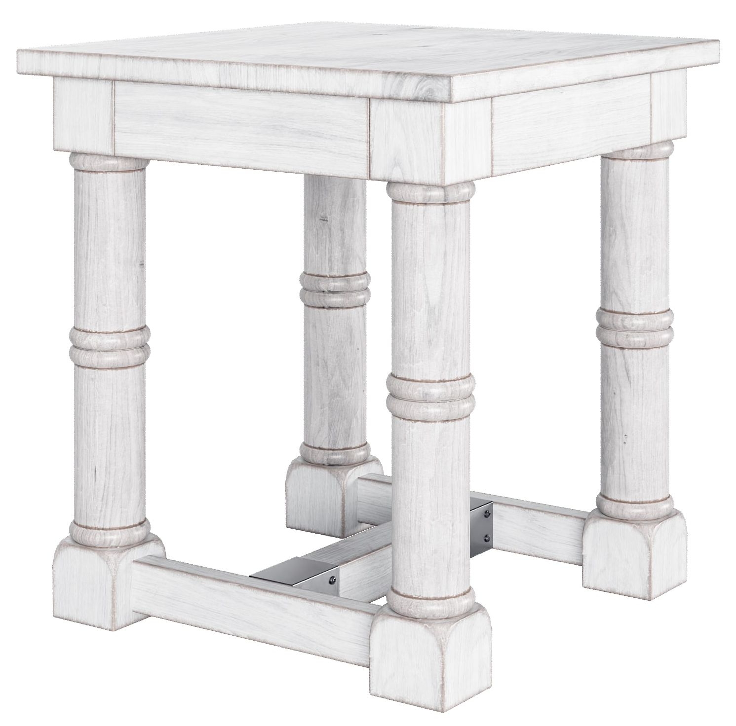 Product photograph of Clearance - Country Mango Wood White Washed Side Table from Choice Furniture Superstore.