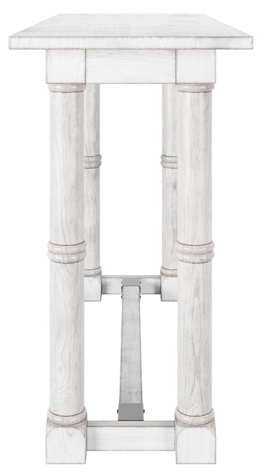 Product photograph of Clearance - Country Mango Wood White Washed Console Table from Choice Furniture Superstore.