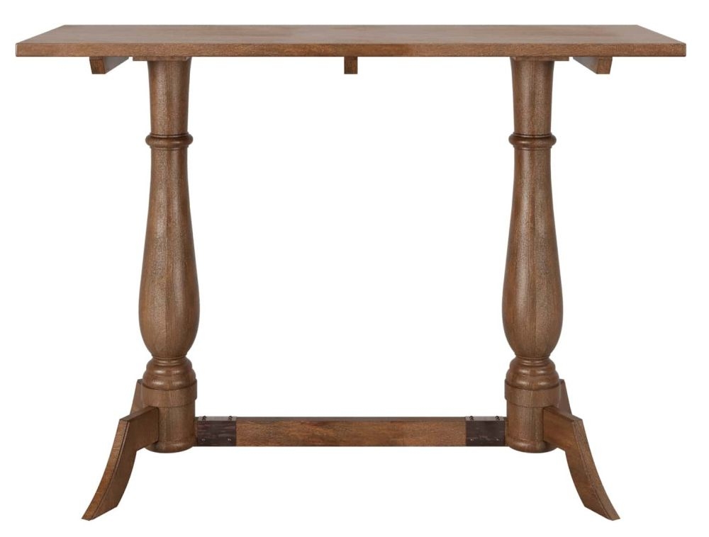 Product photograph of Clearance - Pimlico Mango Wood Pedestal Console Table from Choice Furniture Superstore.