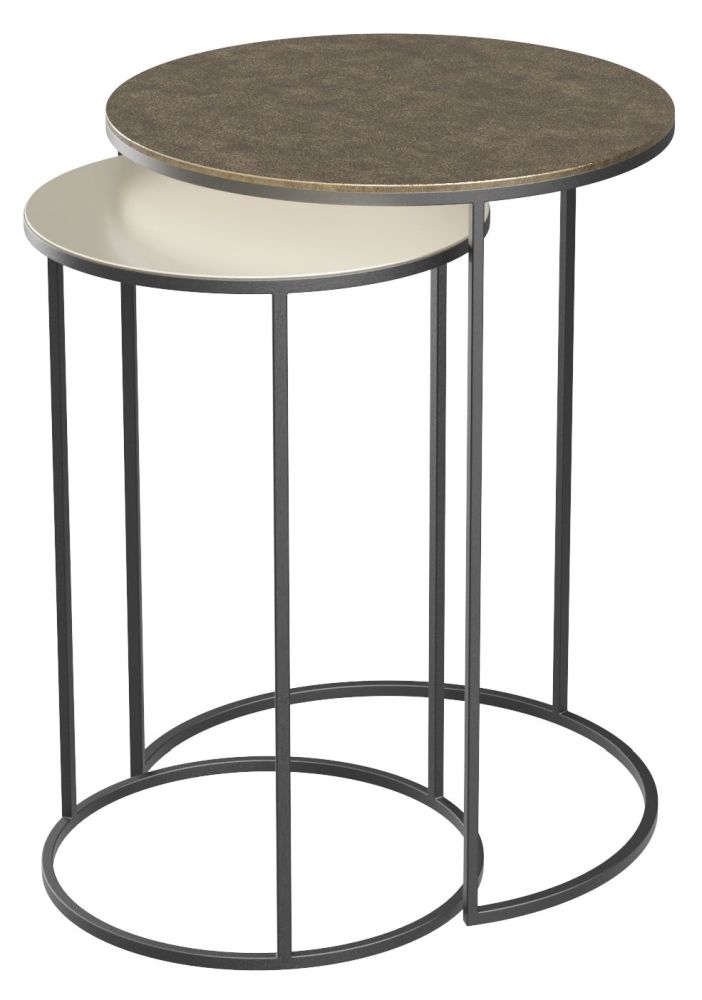 Product photograph of Fulham Round Nest Of 2 Tables from Choice Furniture Superstore.