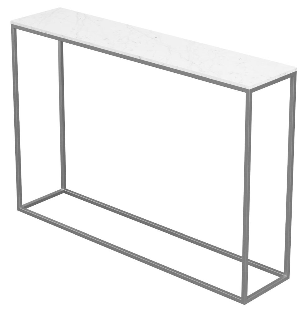 Product photograph of Camden White Marble Console Table from Choice Furniture Superstore.