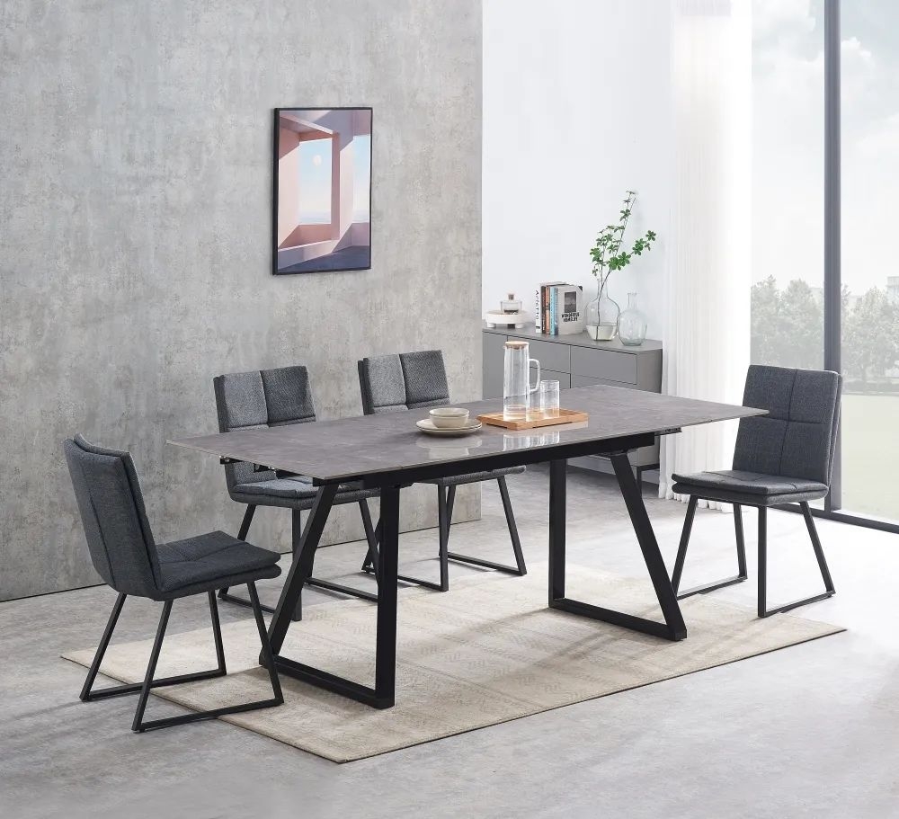 Product photograph of Charlton Ceramic Top 4-6 Seater Extending Dining Table - 140cm-200cm from Choice Furniture Superstore.