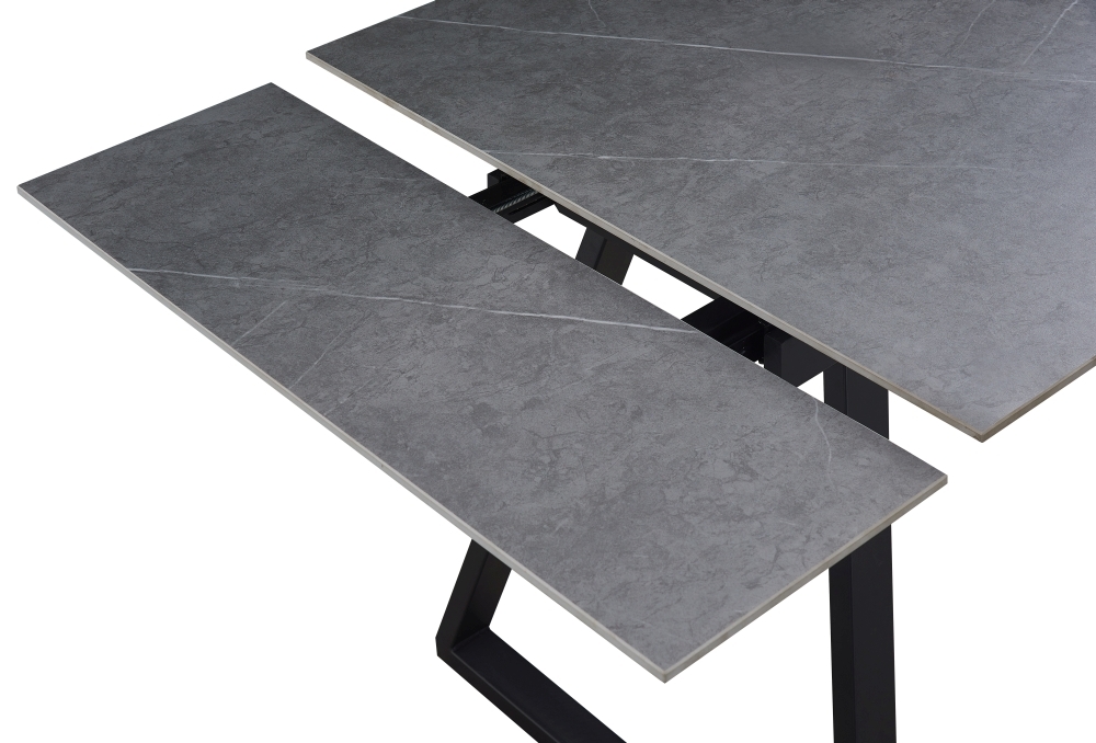 Product photograph of Charlton Dark Grey Ceramic Top 4-6 Seater Extending Dining Table - 140cm-200cm from Choice Furniture Superstore.