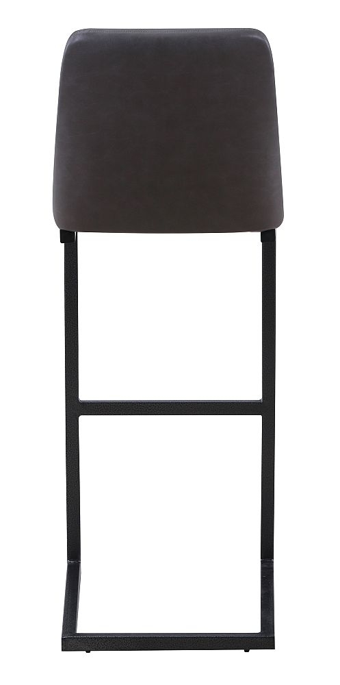 Product photograph of Vintage Grey Leather Barstool With Cantiliver Base Sold In Pairs from Choice Furniture Superstore.