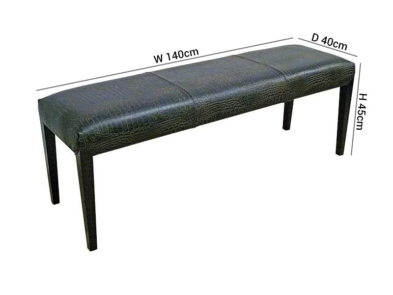 Product photograph of Stone International Juliette Leather Dining Bench With Wenge Leg from Choice Furniture Superstore.
