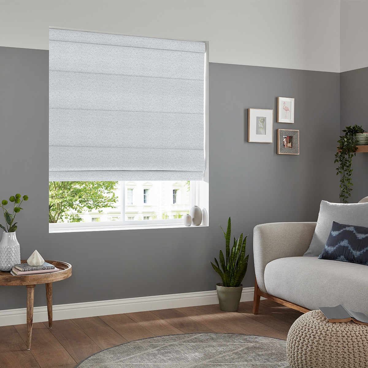 Product photograph of Rodon Silver Roman Blind from Choice Furniture Superstore.