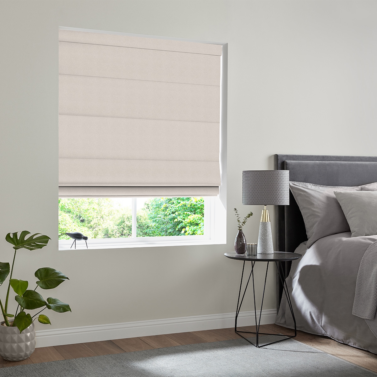 Product photograph of Mata Ivory Roman Blind from Choice Furniture Superstore.