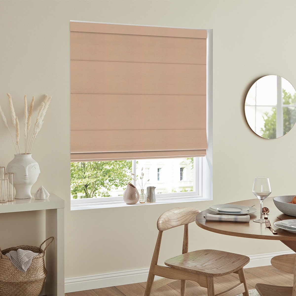 Product photograph of Dier Latte Roman Blind from Choice Furniture Superstore.