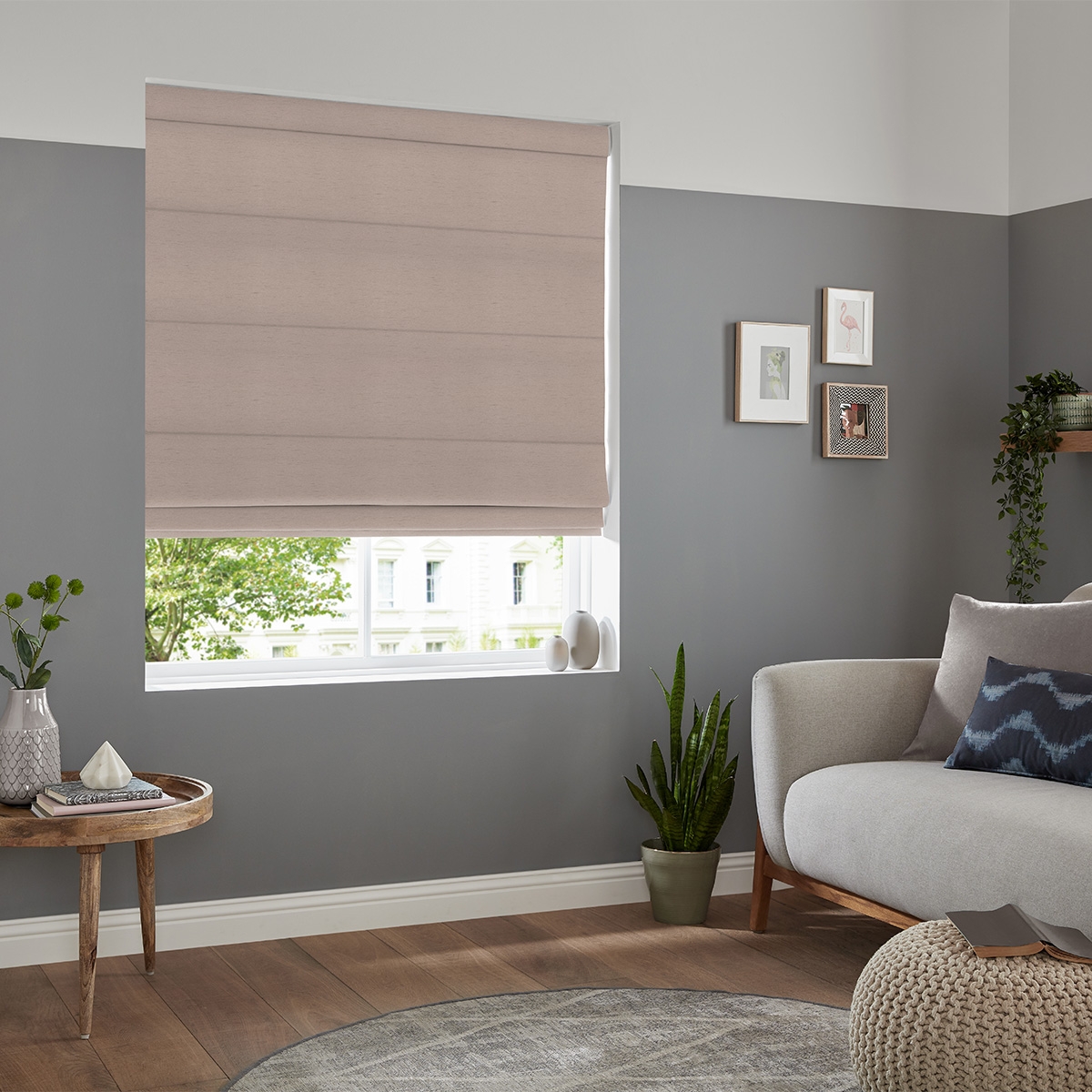 Product photograph of Dier Pewter Roman Blind from Choice Furniture Superstore.