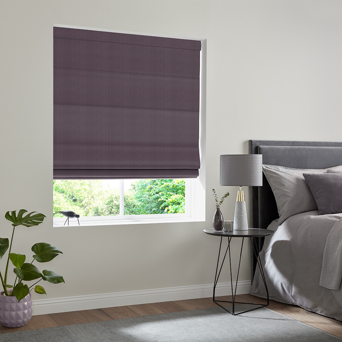 Product photograph of Romero Grape Roman Blind from Choice Furniture Superstore.