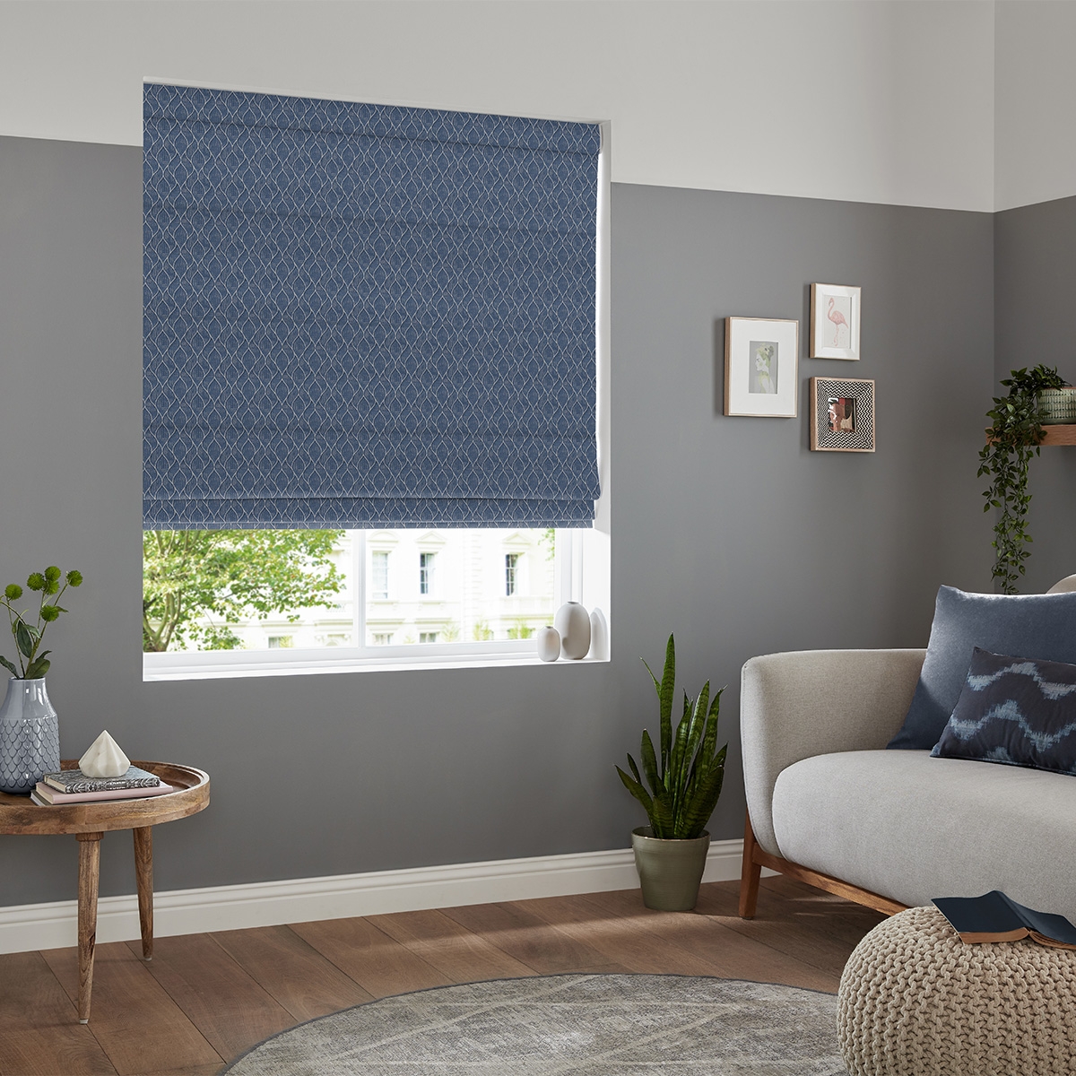 Product photograph of Matip Indigo Roman Blind from Choice Furniture Superstore.