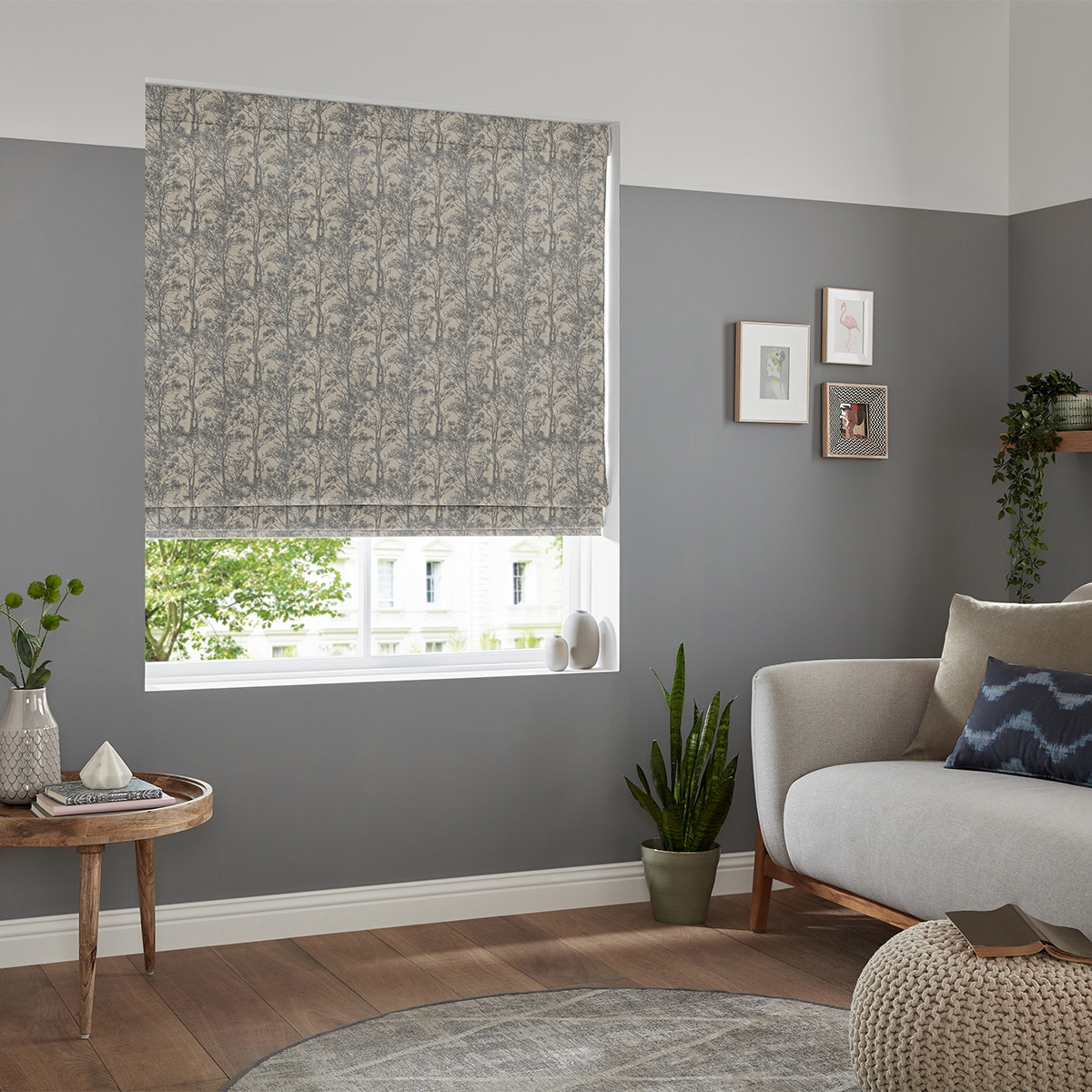Product photograph of Sami Monsoon Roman Blind from Choice Furniture Superstore.