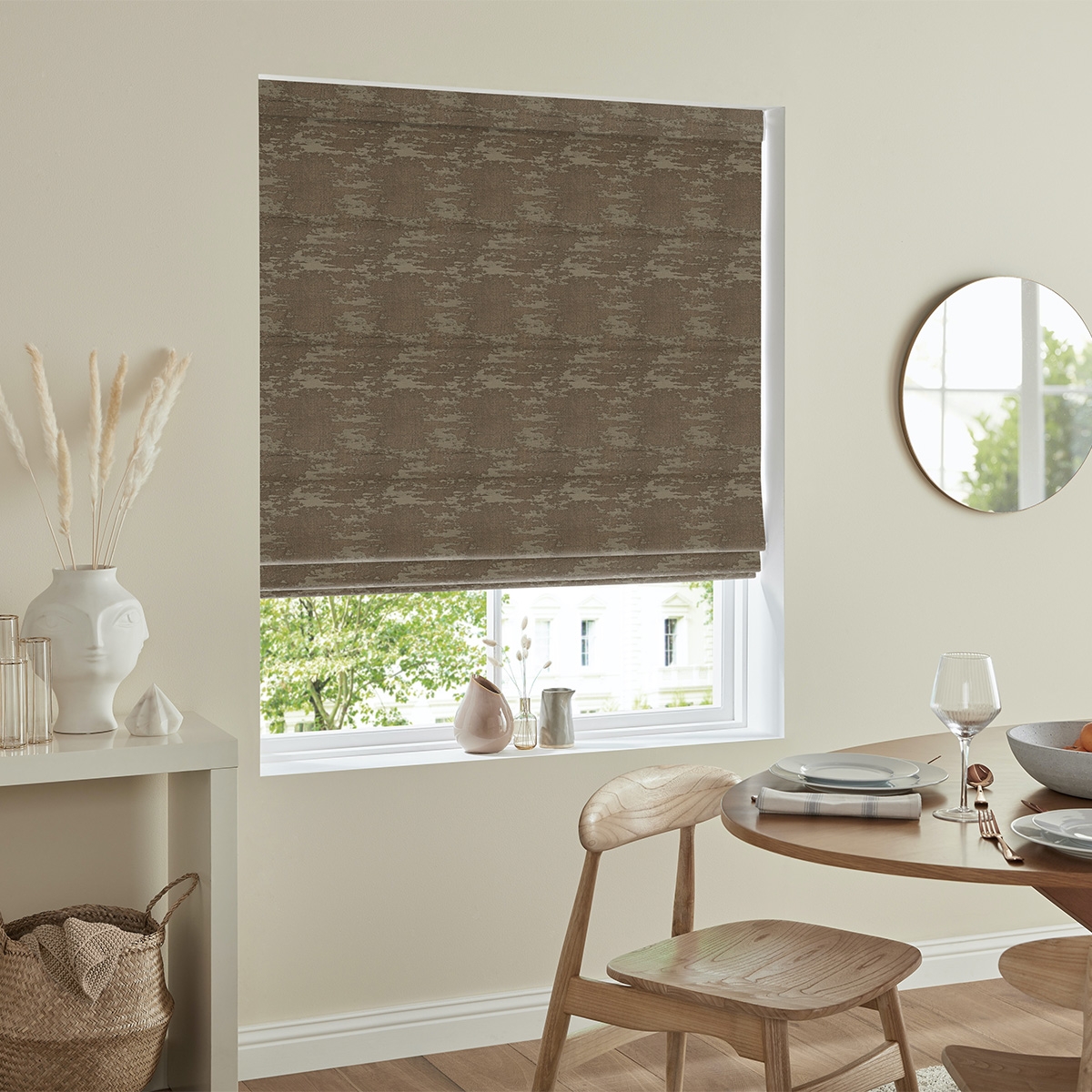Product photograph of Asmir Bronze Roman Blind from Choice Furniture Superstore.