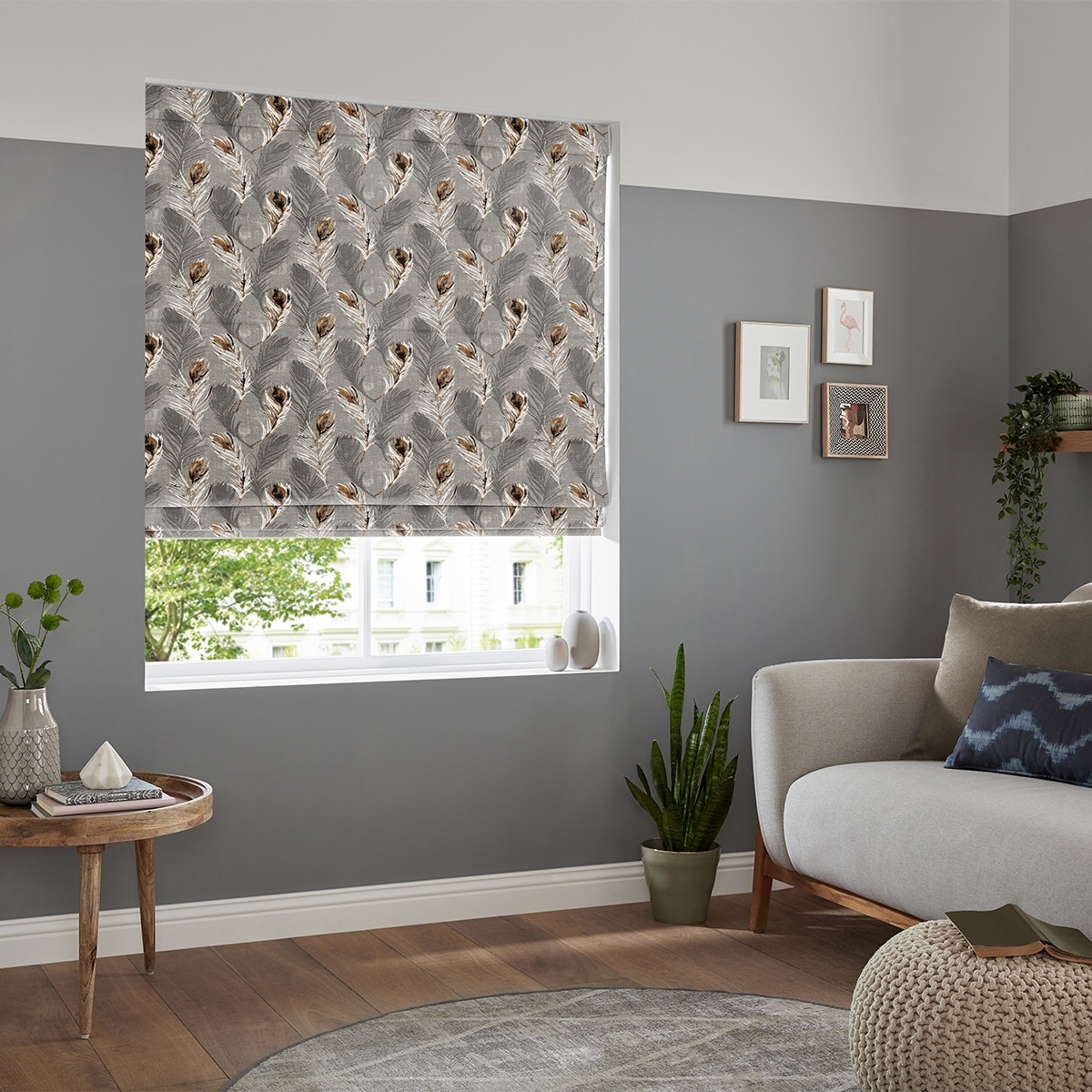 Product photograph of Laimer Rust Roman Blind from Choice Furniture Superstore.