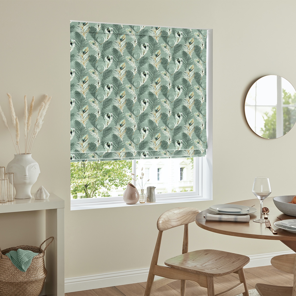 Product photograph of Laimer Spa Roman Blind from Choice Furniture Superstore.