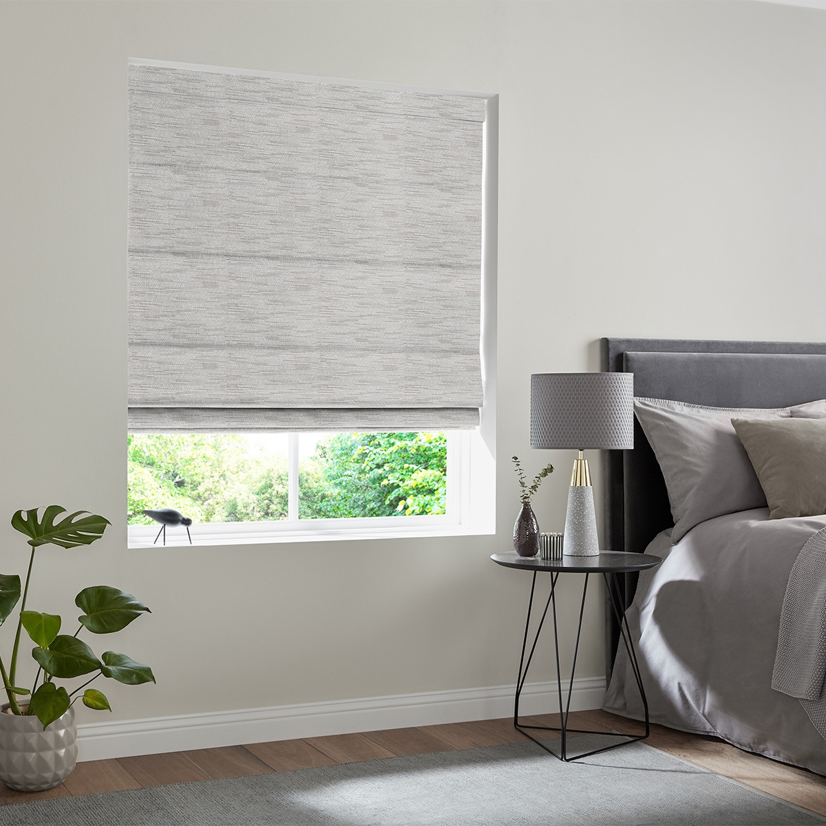 Product photograph of Janik Pewter Roman Blind from Choice Furniture Superstore.