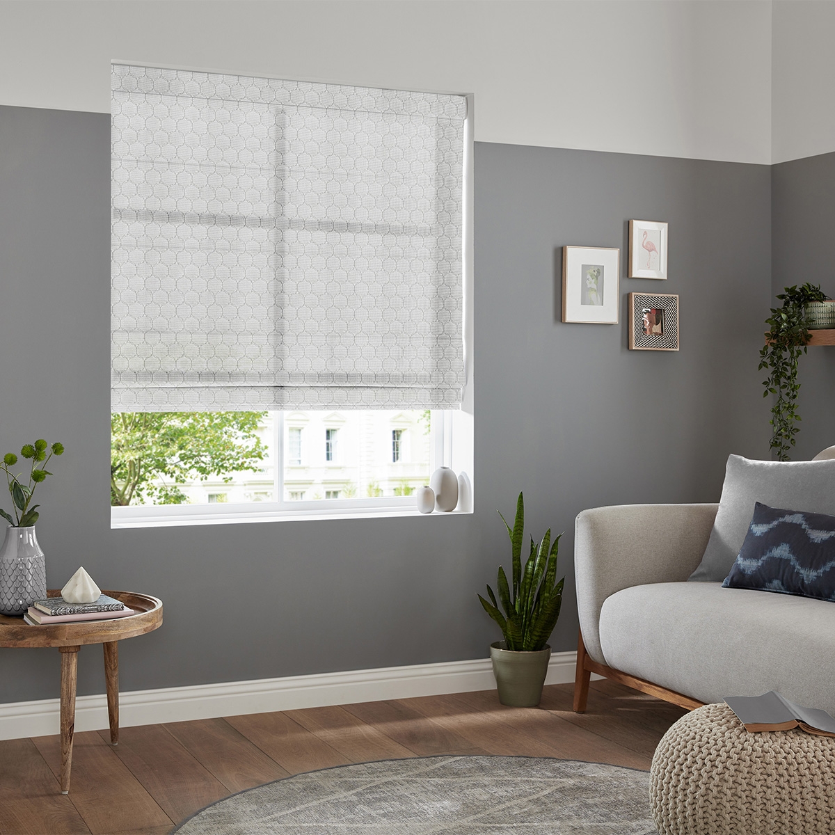Product photograph of Denver Silver Roman Blind from Choice Furniture Superstore.