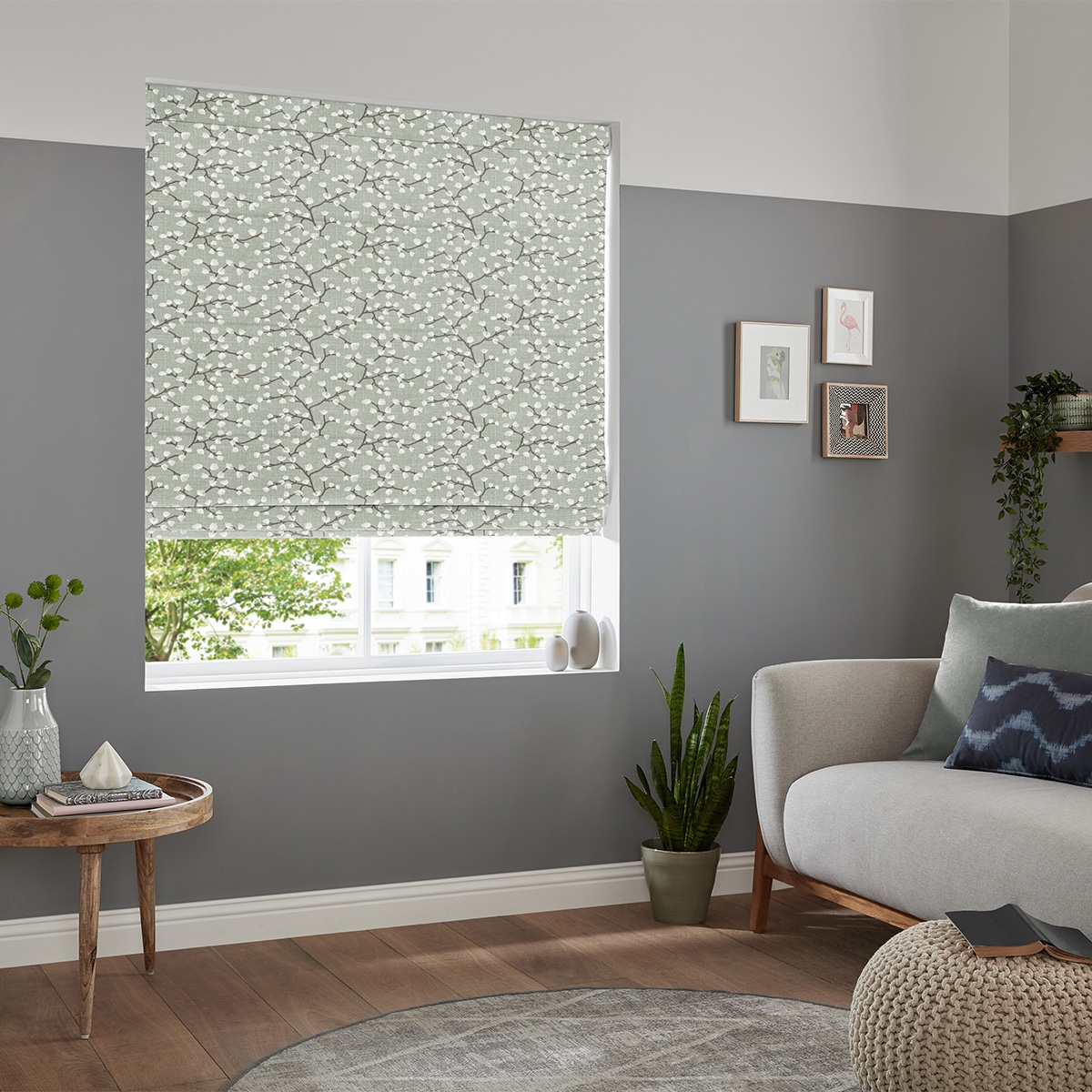 Product photograph of Steer Seafoam Roman Blind from Choice Furniture Superstore.