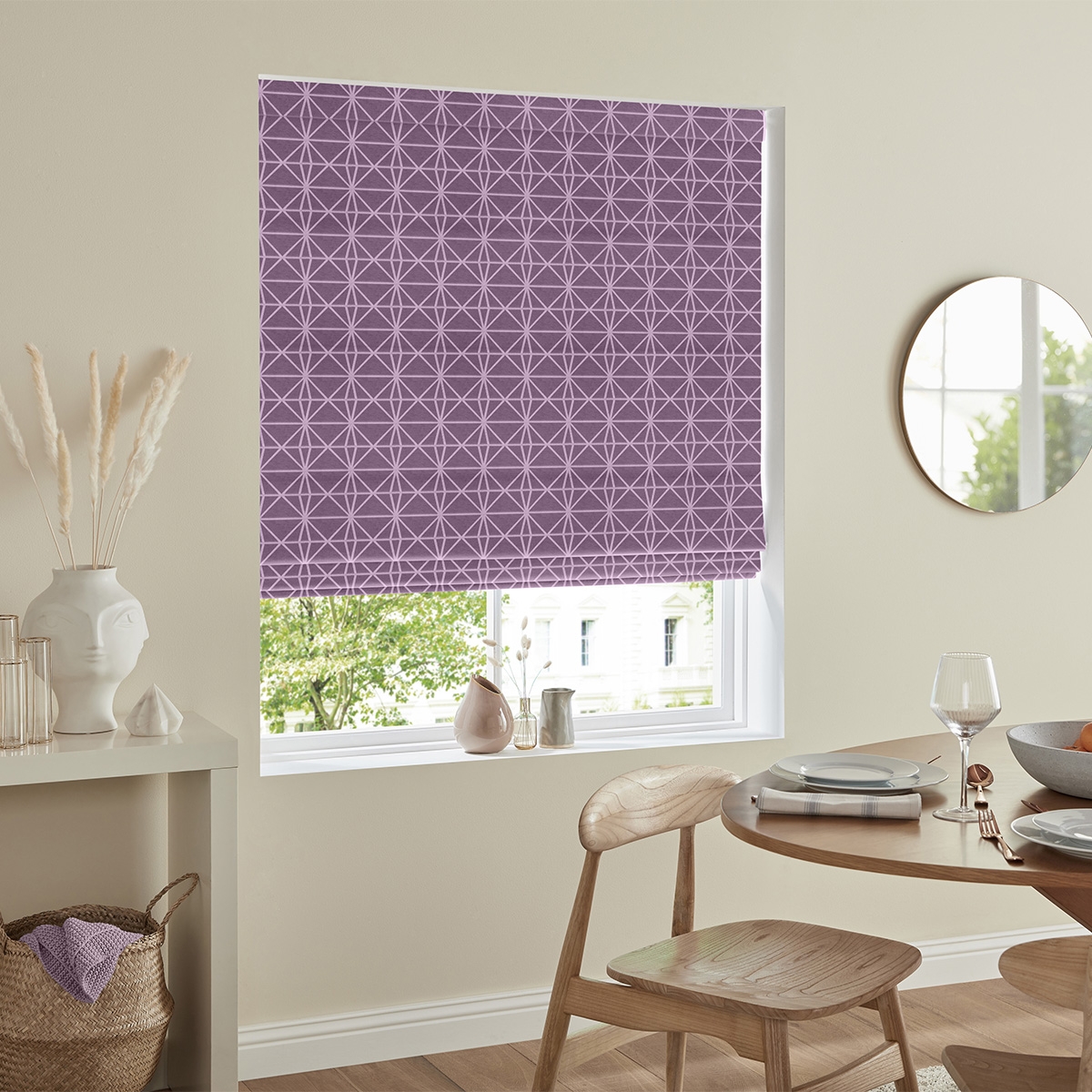 Product photograph of Gosling Aubergine Roman Blind from Choice Furniture Superstore.