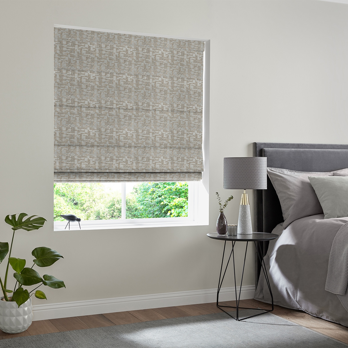 Product photograph of Leon Sky Roman Blind from Choice Furniture Superstore.