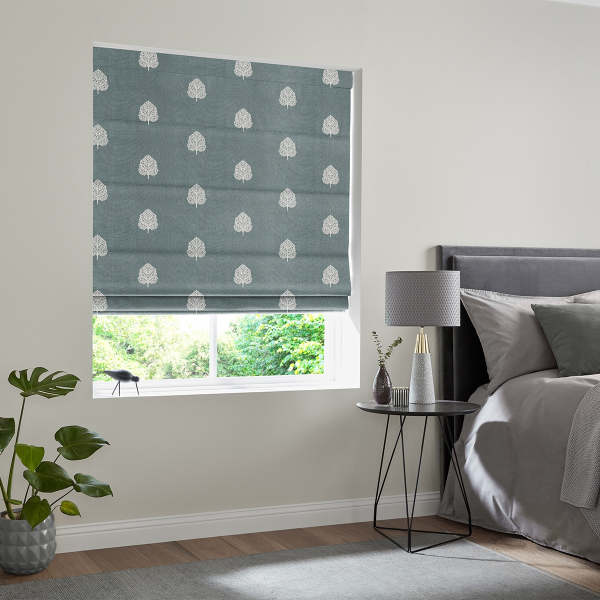 Product photograph of Coman Peacock Roman Blind from Choice Furniture Superstore.