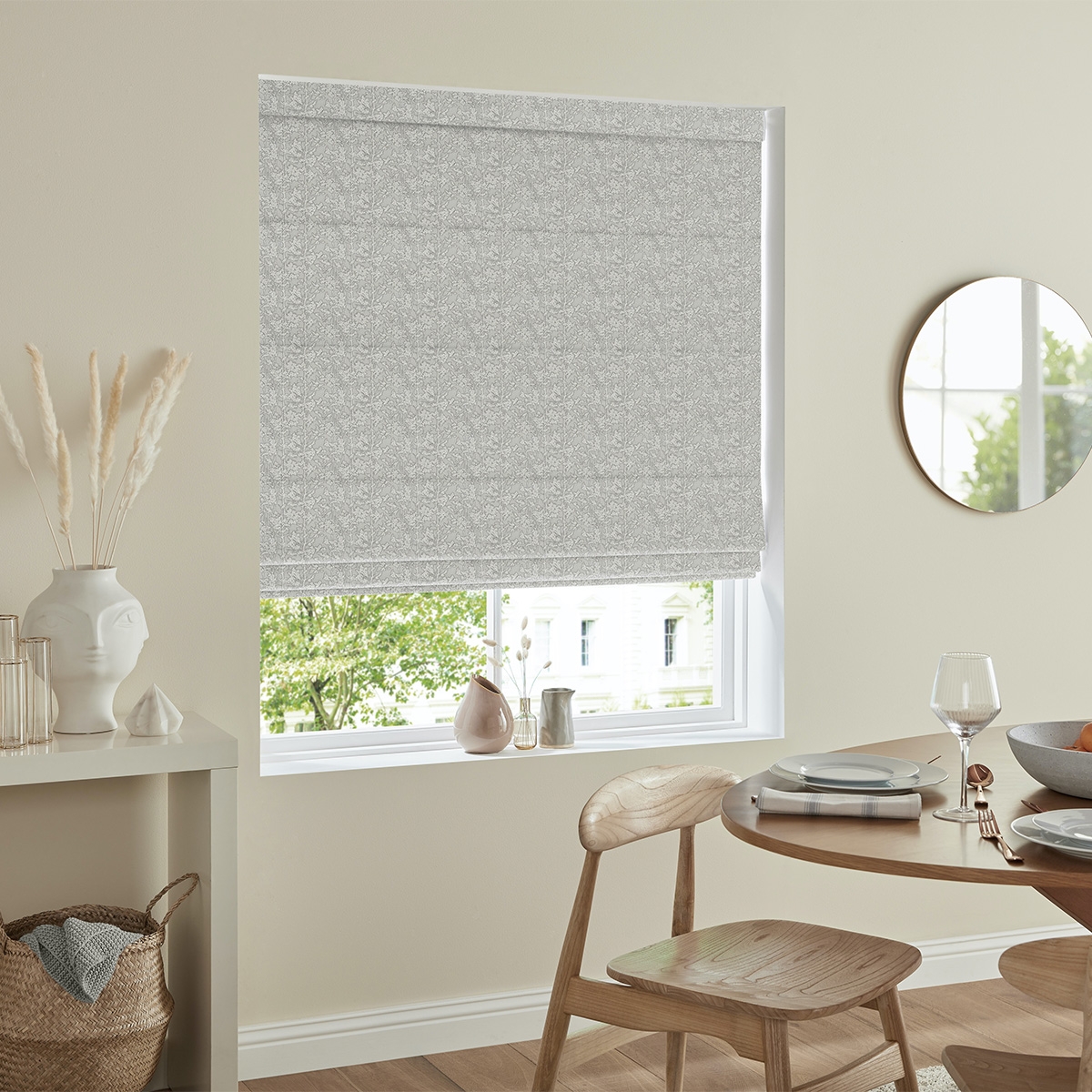 Product photograph of Pavard Silver Roman Blind from Choice Furniture Superstore.