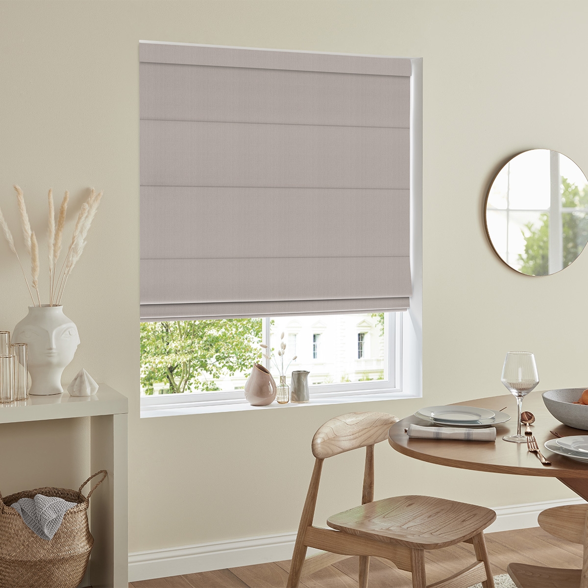 Product photograph of Casey Platinum Roman Blind from Choice Furniture Superstore.