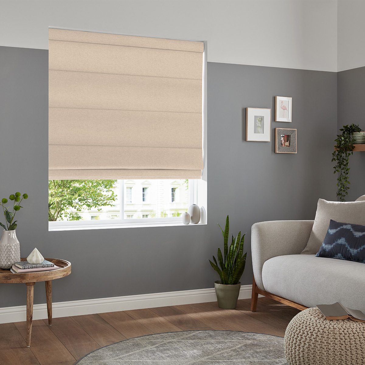 Product photograph of Ilkay Champagne Roman Blind from Choice Furniture Superstore.