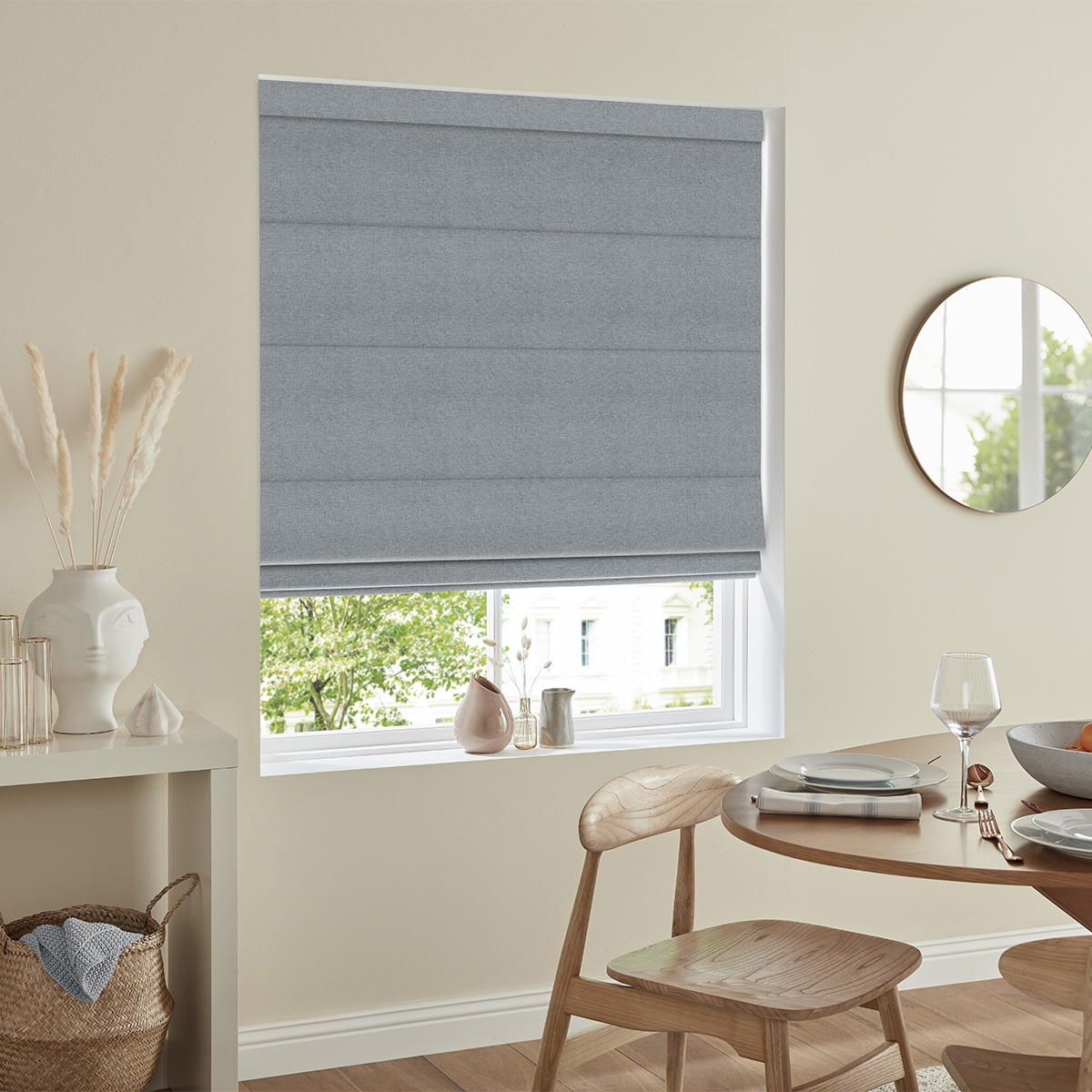 Product photograph of Ilkay Graphite Roman Blind from Choice Furniture Superstore.