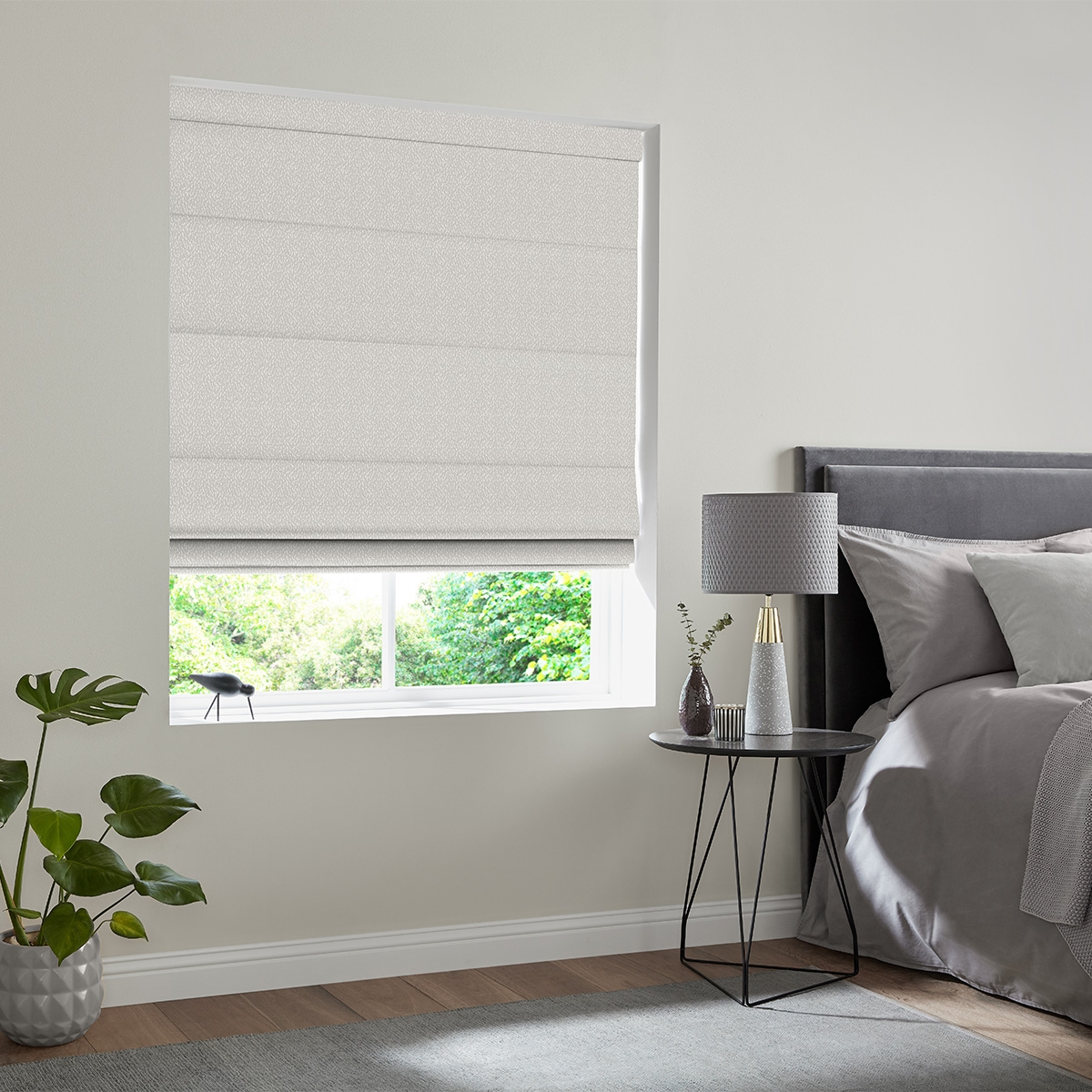 Product photograph of Kane Silver Roman Blind from Choice Furniture Superstore.