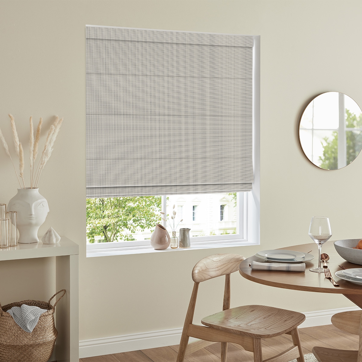 Product photograph of Cahill Pewter Roman Blind from Choice Furniture Superstore.