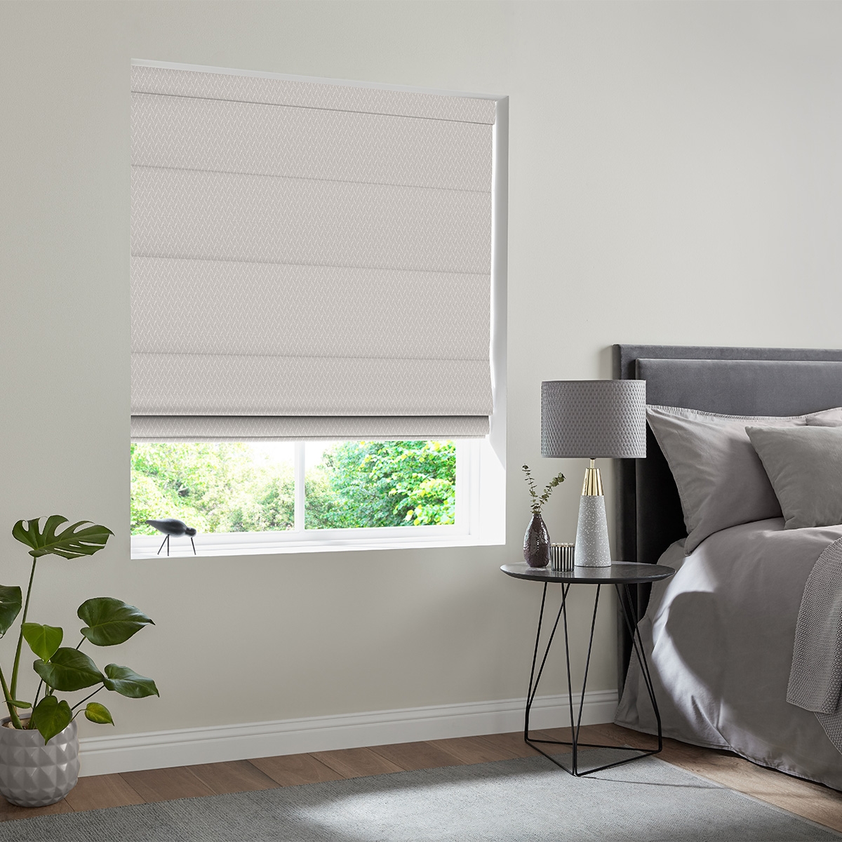 Product photograph of Skipp Graphite Roman Blind from Choice Furniture Superstore.