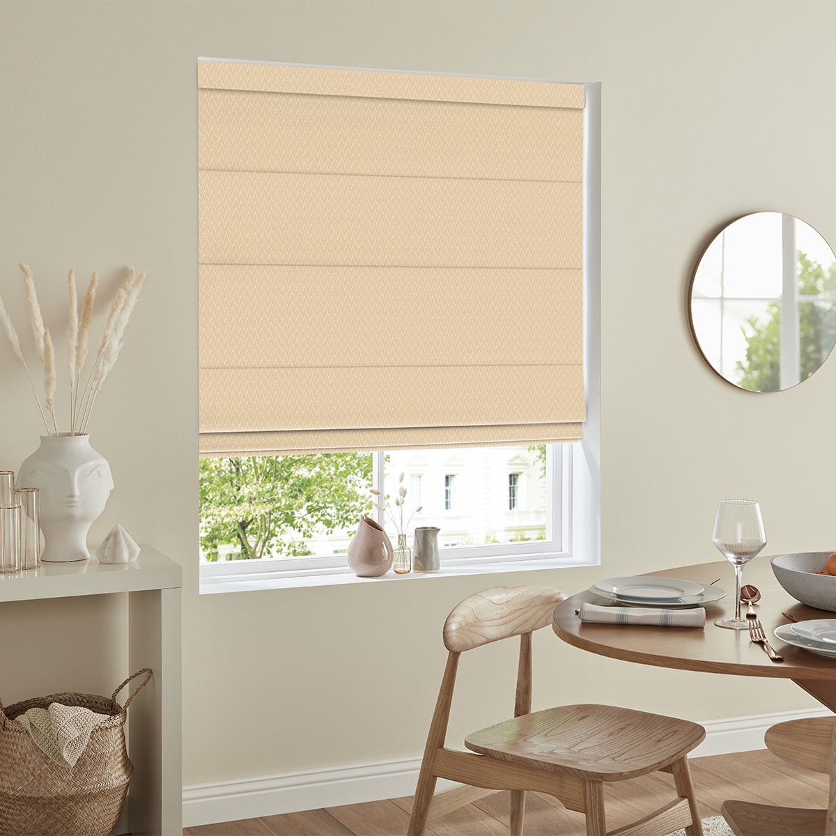 Product photograph of Skipp Champagne Roman Blind from Choice Furniture Superstore.