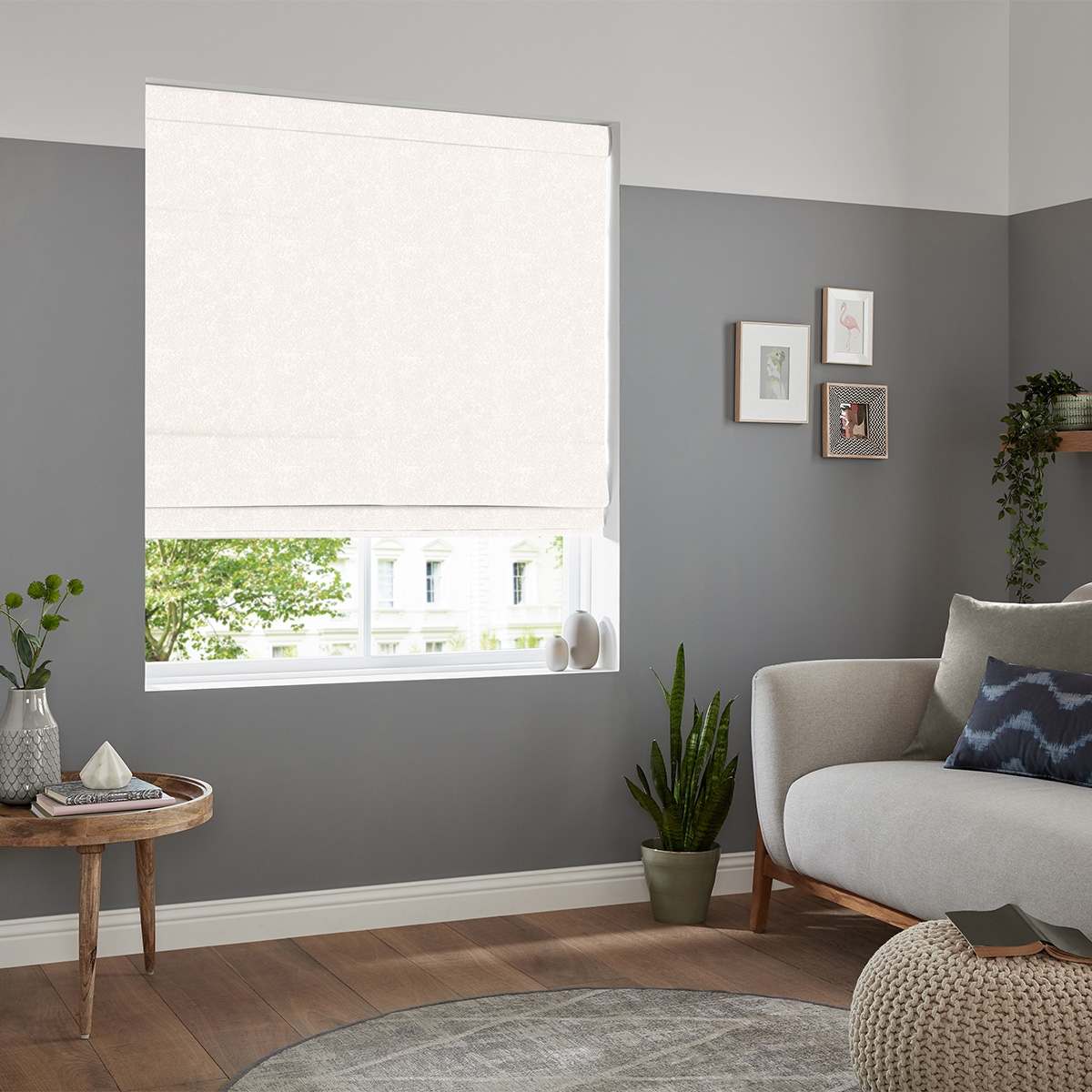 Product photograph of Lars Ivory Roman Blind from Choice Furniture Superstore.