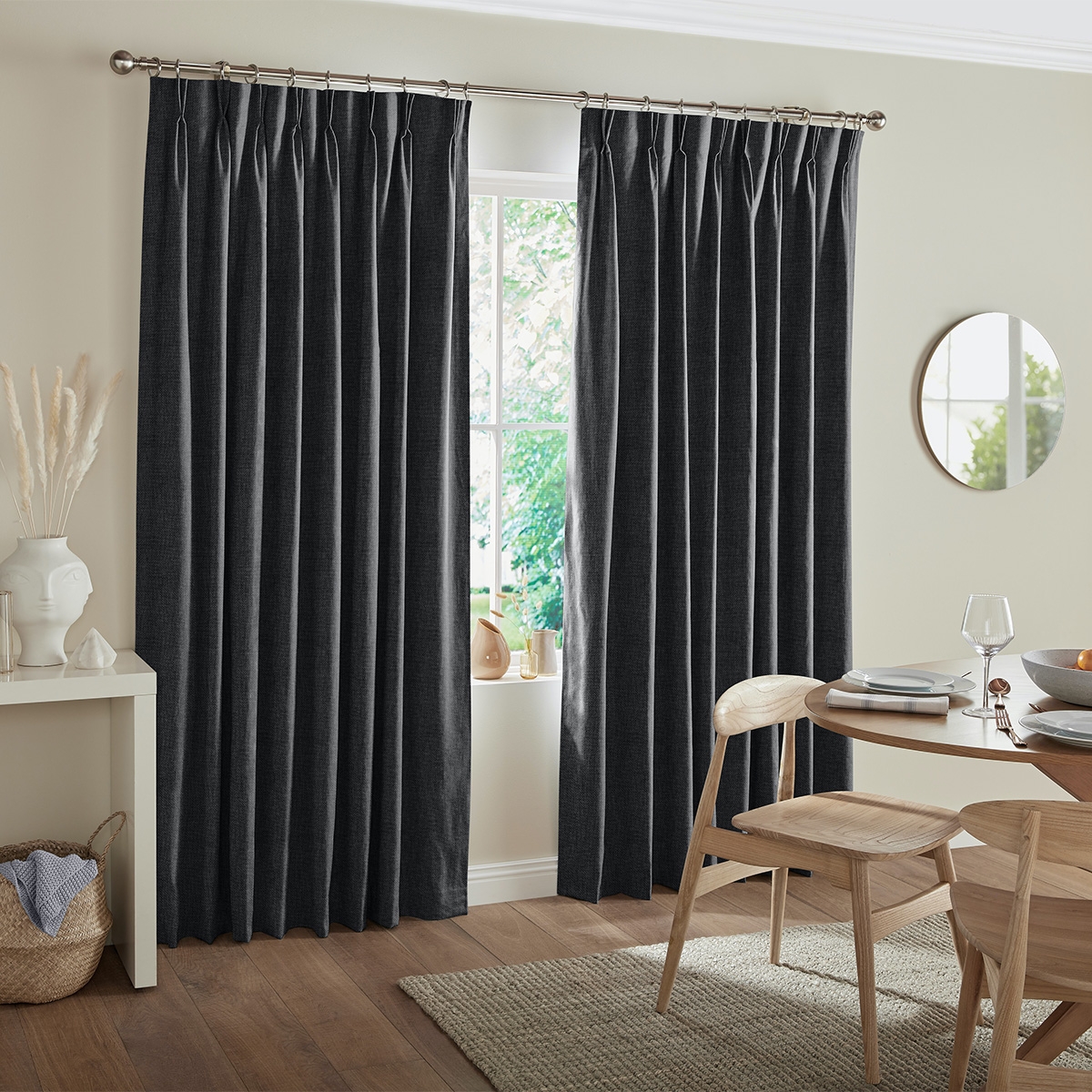 Product photograph of Virgil Charcoal Curtain from Choice Furniture Superstore.