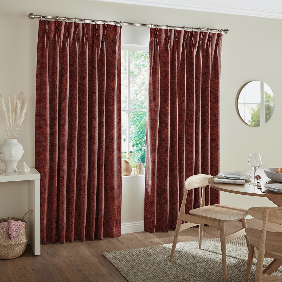 Product photograph of Virgil Crimson Curtain from Choice Furniture Superstore.