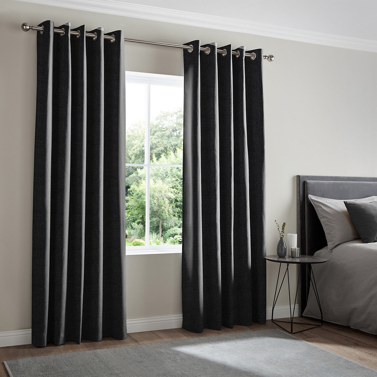 Product photograph of Virgil Ebony Curtain from Choice Furniture Superstore.
