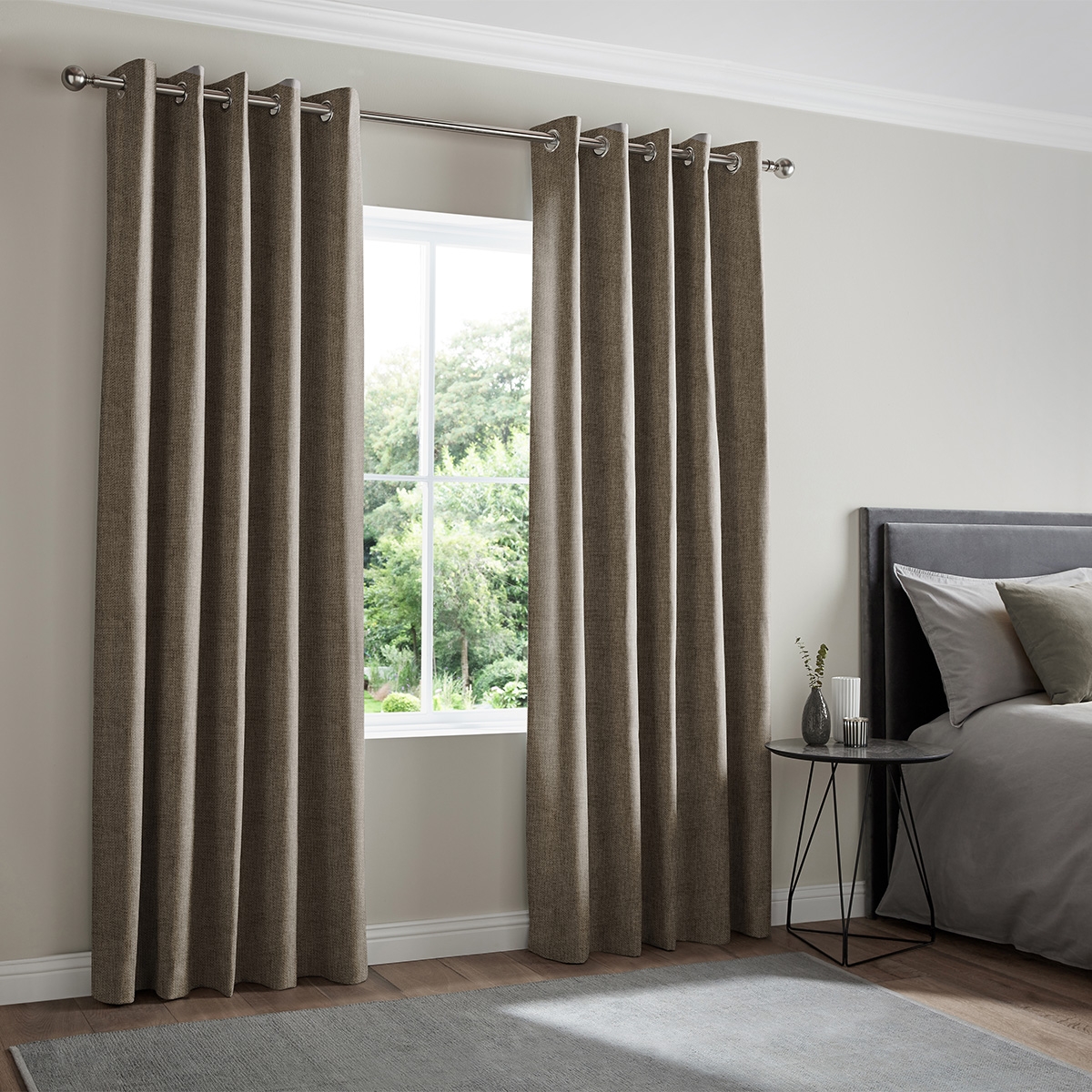 Product photograph of Virgil Hessian Curtain from Choice Furniture Superstore.