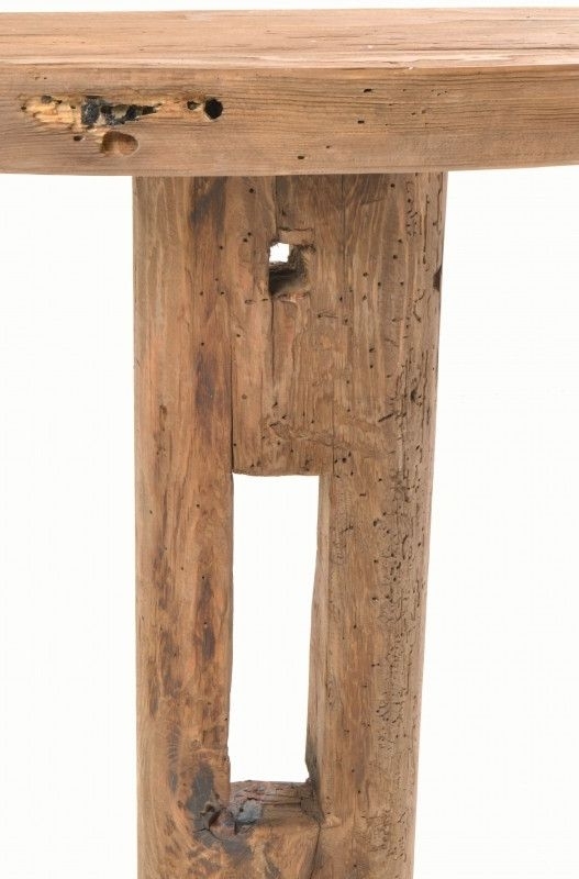 Product photograph of Clearance - Ancient Mariner Fair Isle Reclaimed Pine Wall Standing Console Table - Fs734 from Choice Furniture Superstore.