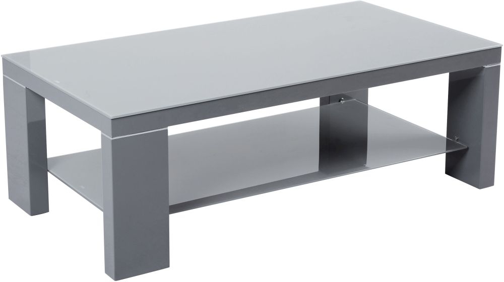 Product photograph of Clearance - Lucca Grey High Gloss Coffee Table - 716 from Choice Furniture Superstore.