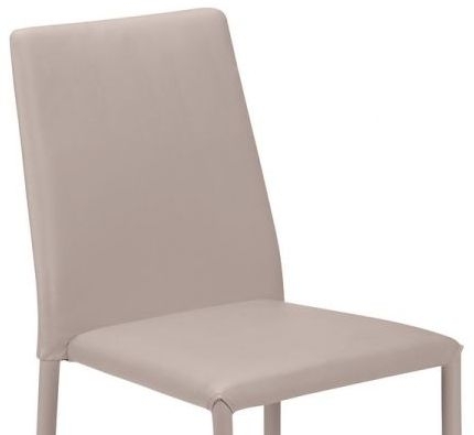 Product photograph of Clearance - Julian Bowen Jazz Stacking Stone Leather Chair Sold In Pairs - 455 from Choice Furniture Superstore.