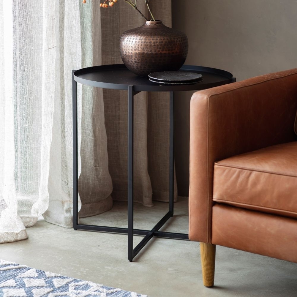 Product photograph of Clearance - Balotra Black Large Side Table - 711 from Choice Furniture Superstore.