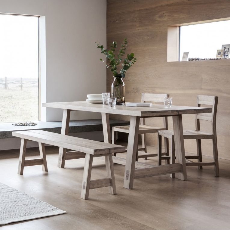 Product photograph of Clearance - Kielder Oak Dining Table - B193 from Choice Furniture Superstore.