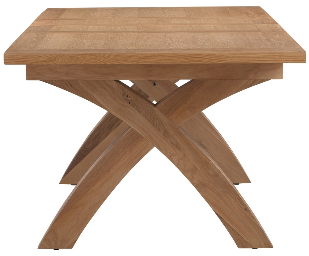 Product photograph of Appleby Oak 6 Seater Extending Dining Table from Choice Furniture Superstore.