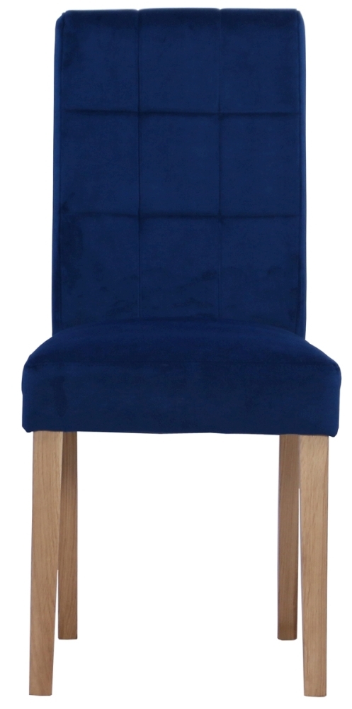 Product photograph of Set Of 2 Ocean Blue Fabric Dining Chair from Choice Furniture Superstore.