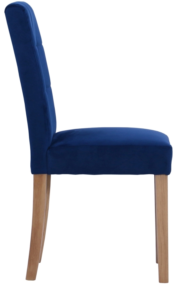 Product photograph of Set Of 2 Ocean Blue Fabric Dining Chair from Choice Furniture Superstore.