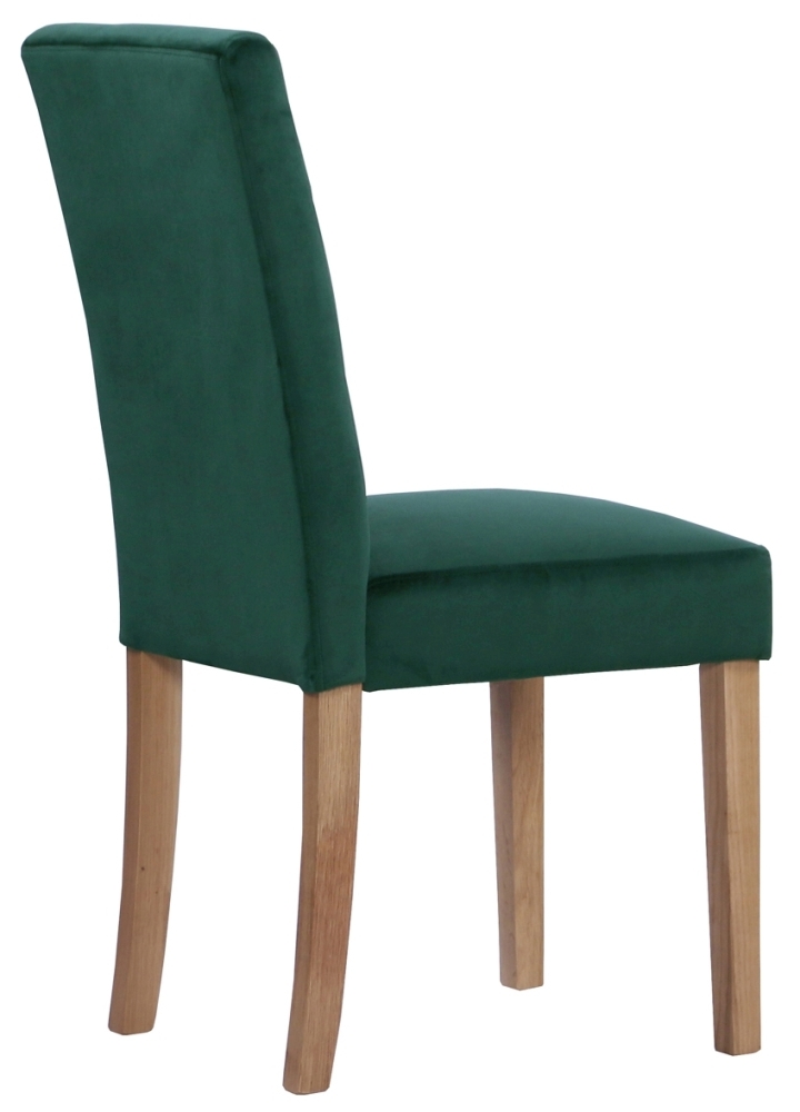 Product photograph of Set Of 2 Forest Green Fabric Dining Chair from Choice Furniture Superstore.